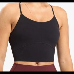 Stori Legend Cropped Shelf Tank Bra Small 6 Black